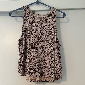 Z Supply pink cheetah tank top